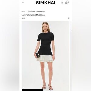 Simkhai Lorin Taffeta Knit MIDI Dress
